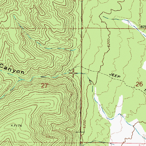Topographic Map of Lowrys Canyon, UT
