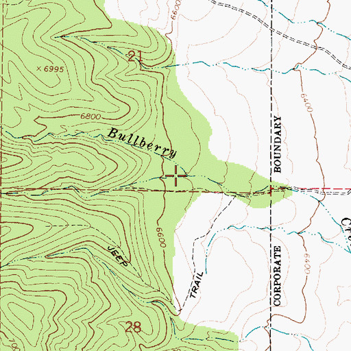 Topographic Map of Lums Canyon, UT
