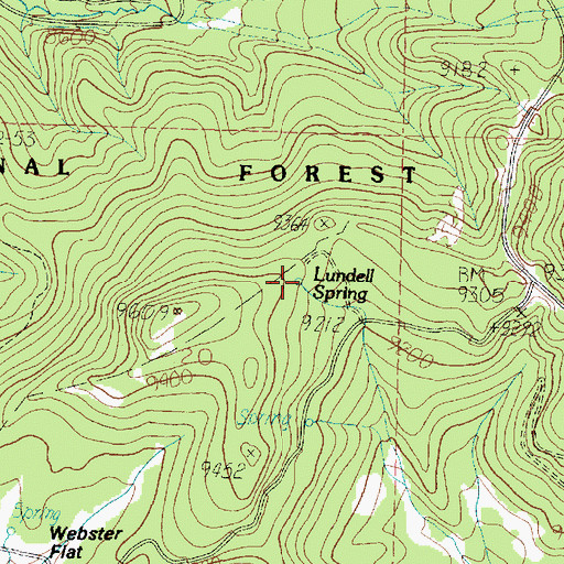 Topographic Map of Lundell Spring, UT