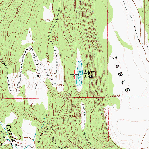 Topographic Map of Lym Lake, UT