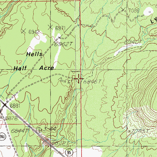 Topographic Map of Lyman Canyon, UT