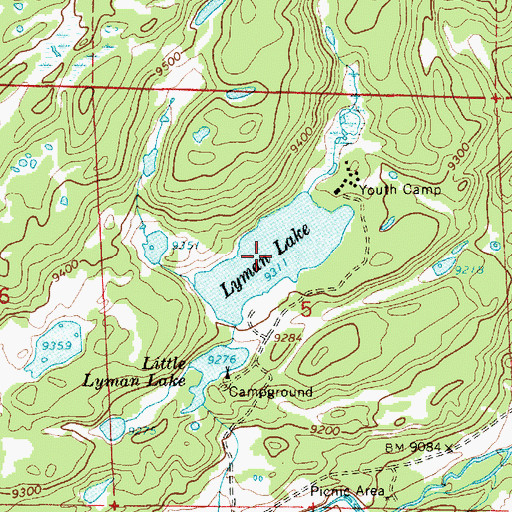 Topographic Map of Lyman Lake, UT