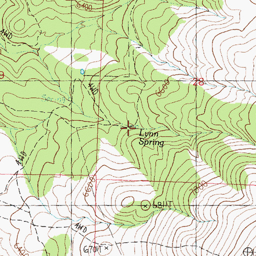 Topographic Map of Lynn Spring, UT