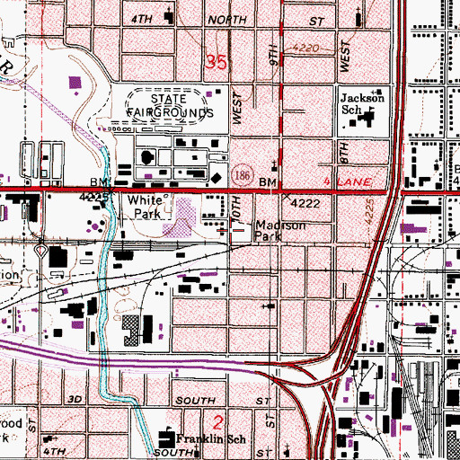Topographic Map of Madison Park, UT