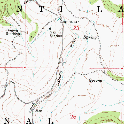 Topographic Map of Madsen Ditch, UT