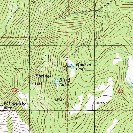 Topographic Map of Madsen Lake, UT