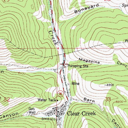 Topographic Map of Magazine Canyon, UT