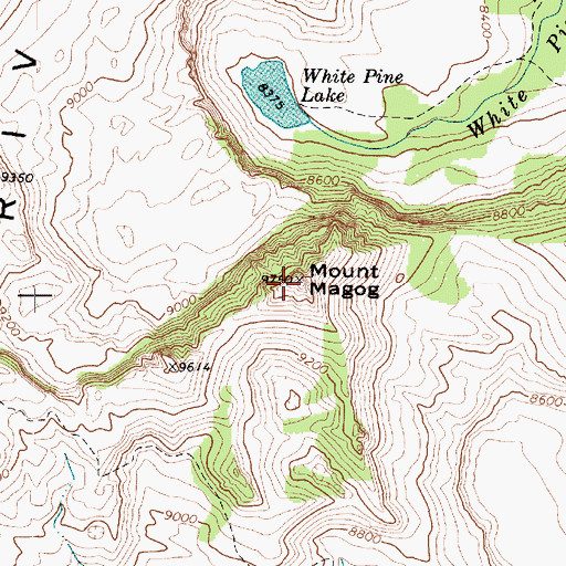 Topographic Map of Mount Magog, UT