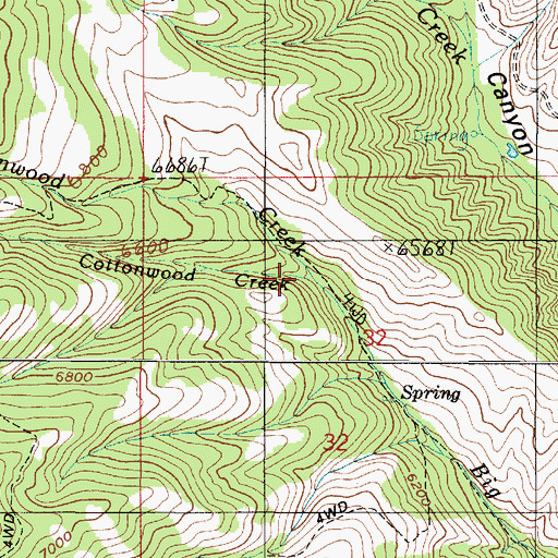 Topographic Map of Maggie Hopkins Cottonwood Creek, UT