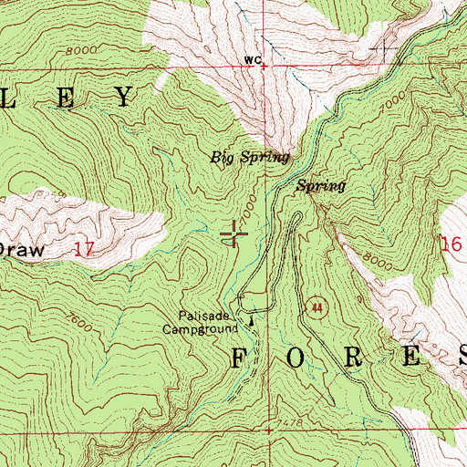 Topographic Map of Mahogany Draw, UT