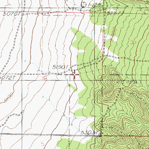 Topographic Map of Mahogany Hollow, UT