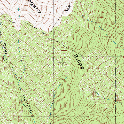 Topographic Map of Mahogany Ridge, UT