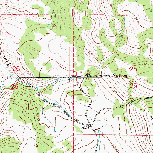Topographic Map of Mahogany Spring, UT
