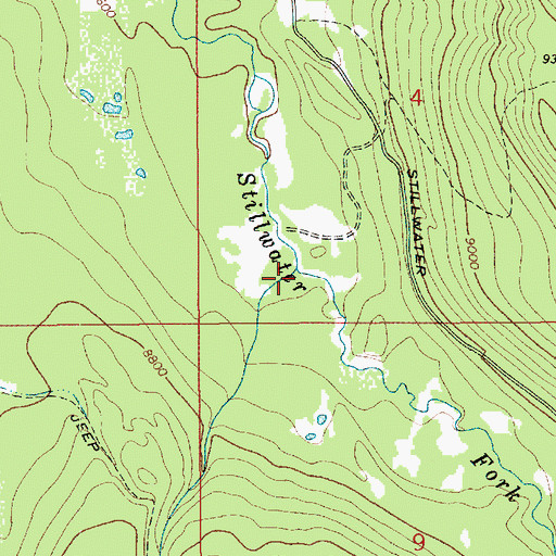 Topographic Map of Main Fork, UT