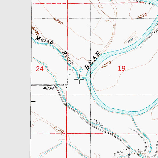 Topographic Map of Malad River, UT