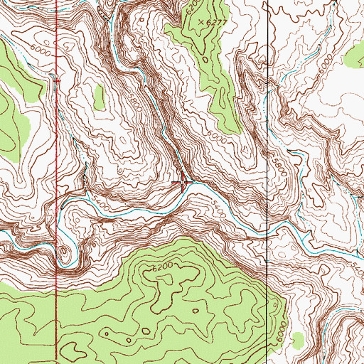 Topographic Map of Mamie Creek, UT