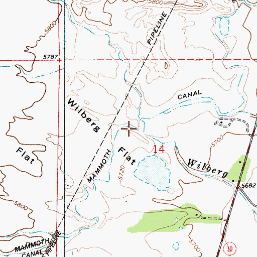 Topographic Map of Mammoth Canal, UT