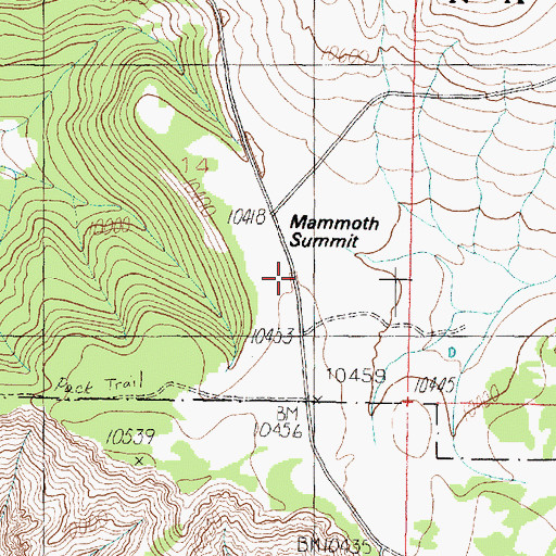 Topographic Map of Mammoth Summit, UT