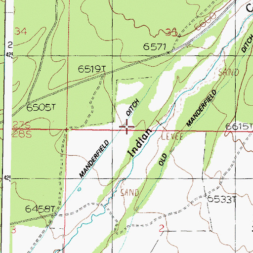 Topographic Map of Manderfield Ditch, UT
