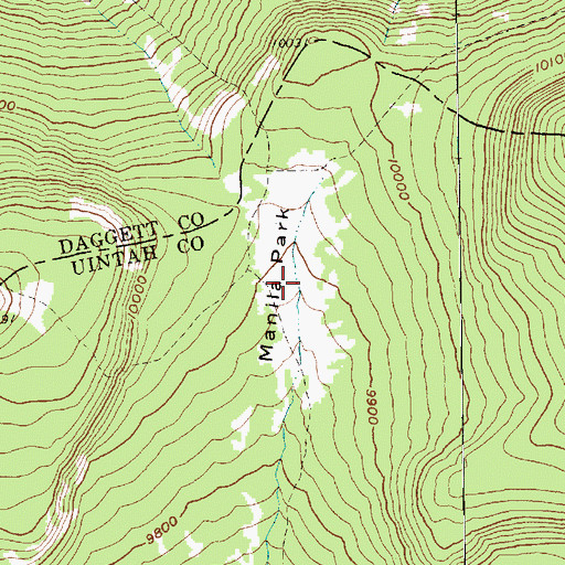 Topographic Map of Manila Park, UT