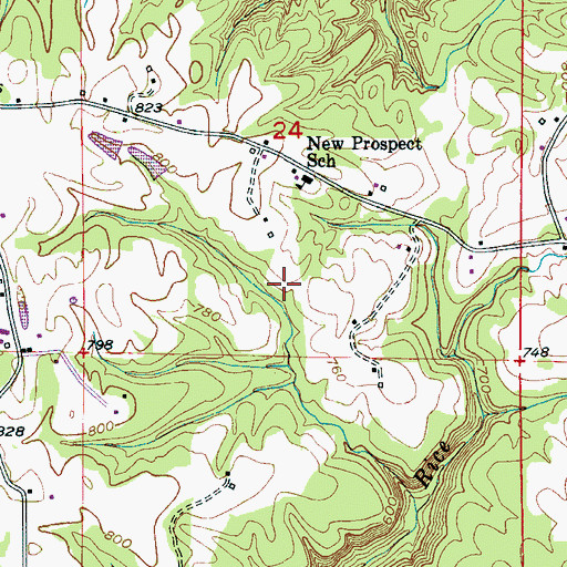 Topographic Map of Jesus Only Holiness Church, AL