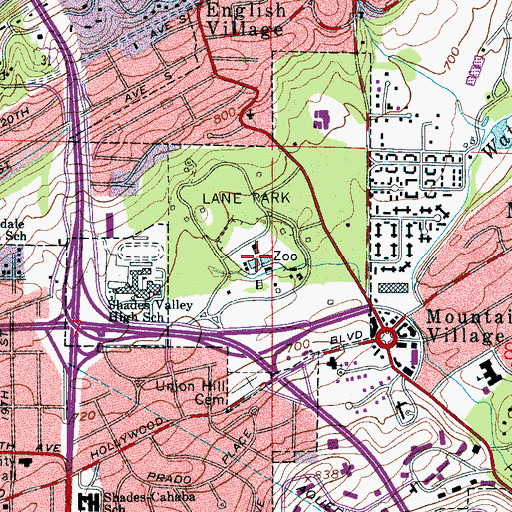 Topographic Map of Jimmy Morgan Zoo, AL