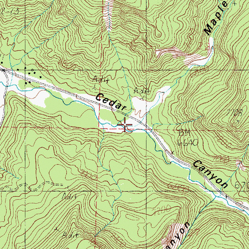 Topographic Map of Maple Canyon, UT