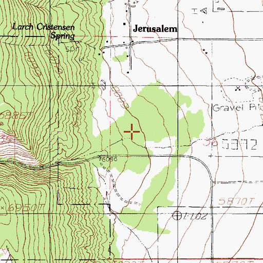 Topographic Map of Maple Canyon, UT