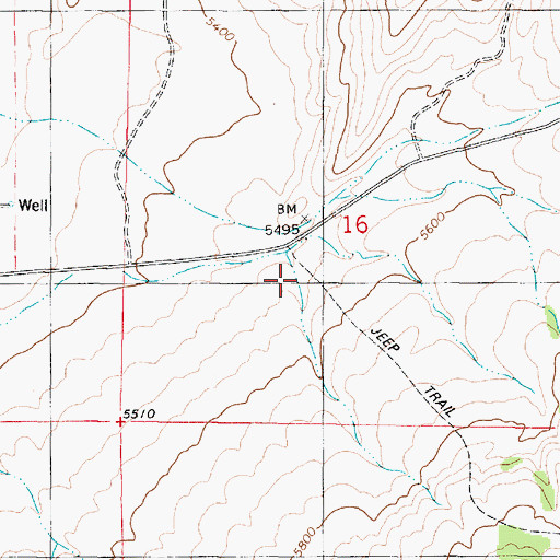 Topographic Map of Maple Creek, UT