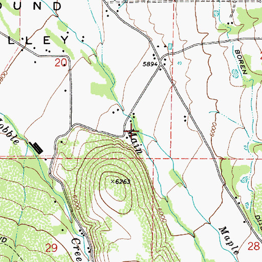 Topographic Map of Maple Creek, UT