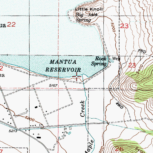 Topographic Map of Maple Creek, UT
