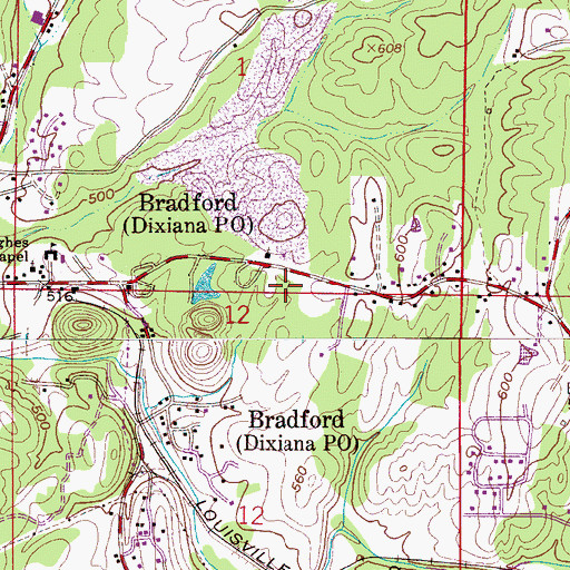 Topographic Map of Johnson Elementary School, AL