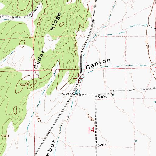 Topographic Map of Maple Creek, UT