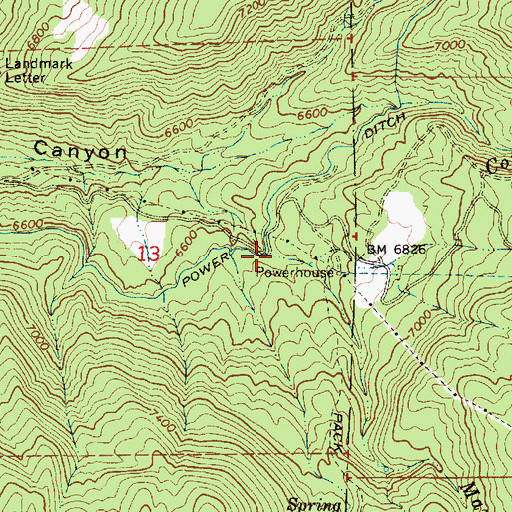 Topographic Map of Maple Creek, UT