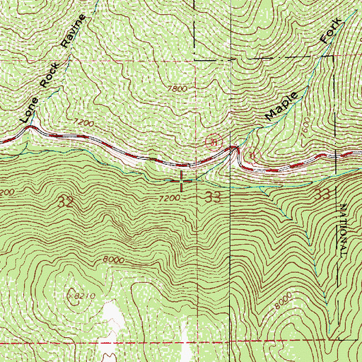 Topographic Map of Maple Fork, UT