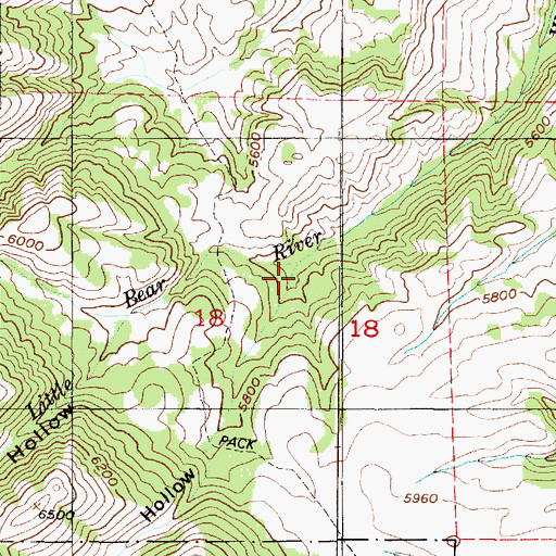 Topographic Map of Maple Grove Hollow, UT