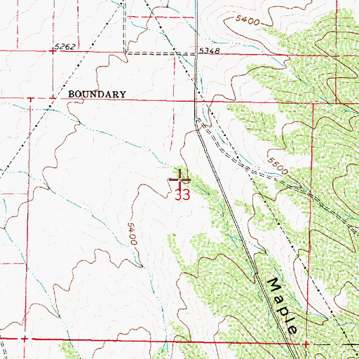 Topographic Map of Maple Hollow, UT