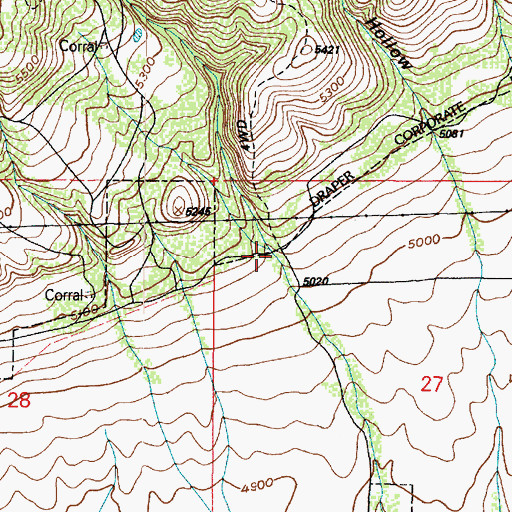 Topographic Map of Maple Hollow, UT