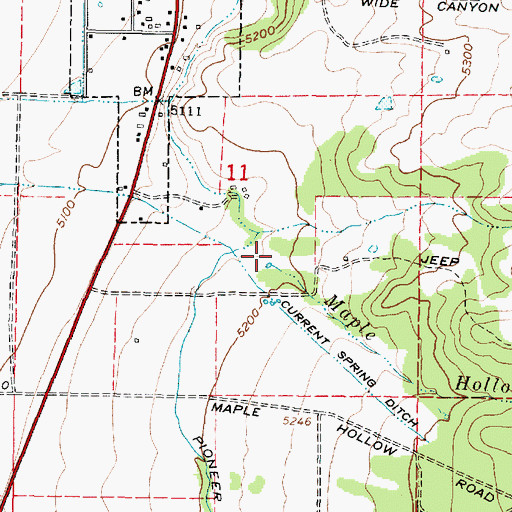 Topographic Map of Maple Hollow, UT