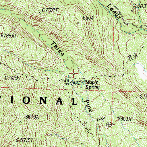 Topographic Map of Maple Spring, UT