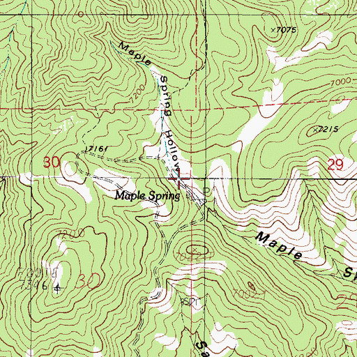 Topographic Map of Maple Spring, UT