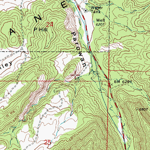 Topographic Map of Maple Spring Hollow, UT