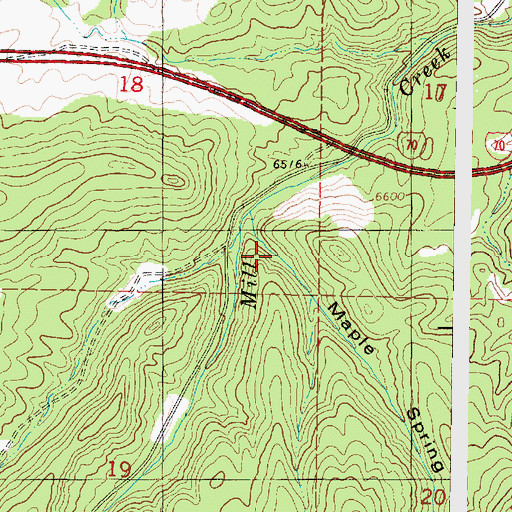 Topographic Map of Maple Spring Hollow, UT
