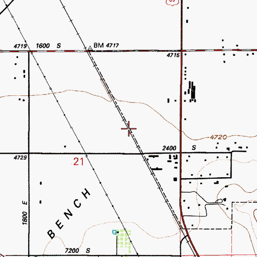 Topographic Map of Mapleton Siding, UT