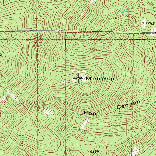 Topographic Map of Marbletop, UT