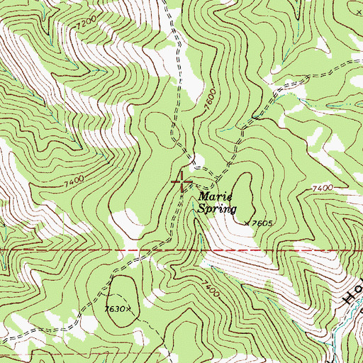 Topographic Map of Marie Spring, UT