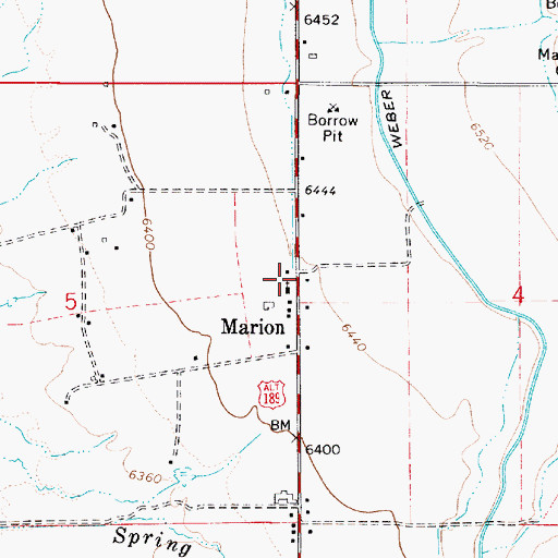 Topographic Map of Marion, UT