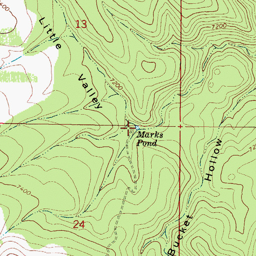 Topographic Map of Marks Pond, UT