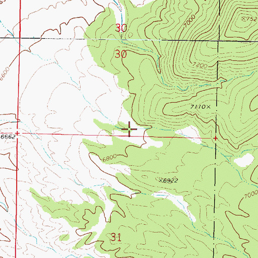 Topographic Map of Marshall Canyon, UT