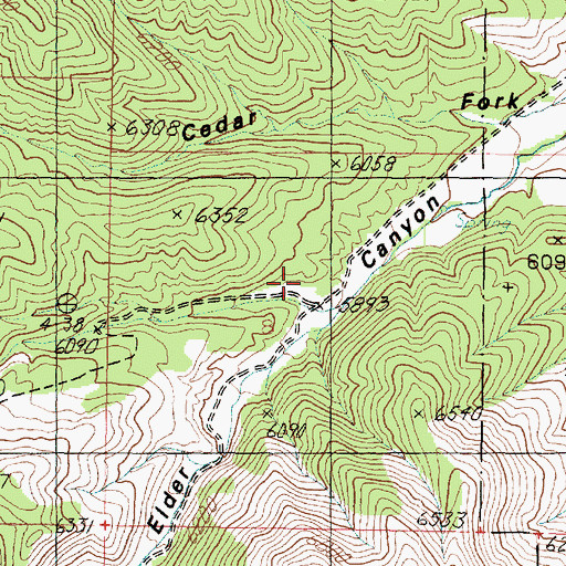 Topographic Map of Martin Fork, UT